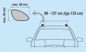 Strešný nosič zamykací hliníkový 135cm ALU-TOP - 3