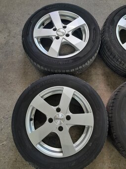 Sada diskov dezent R15 4x108 Et46 letné pneu 195/60 R15 - 3