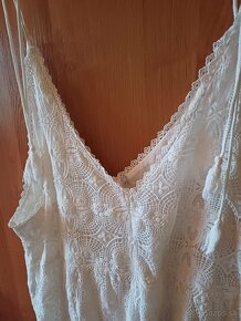 Dámska biela macrame tunika pre moletky xxxl - 3