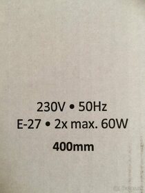 Predám stropné osvetlenie Rabalux, 2 x 60 W, priemer 400 mm - 3