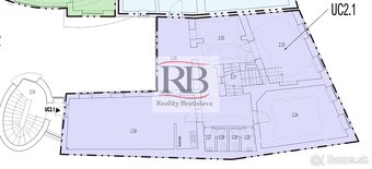 Kancelársky celok s kuchynkou a toaletami 117,8m2, v centre  - 3