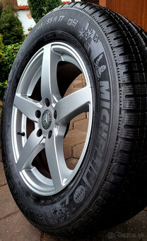 zimné alu R17 5x112 Mercedes S, + pneu Michelin 245/55, NOVÉ - 3