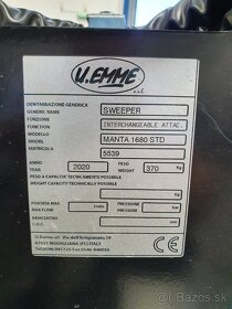 Metla Uemme Manta STD1680 na šmykom riadený nakladač - 3