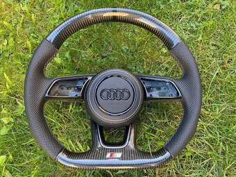 AUDI VOLANT KARBONOVY - zkoseny - karbon A3 A4 A5 B9 Q3 Q5 - 3