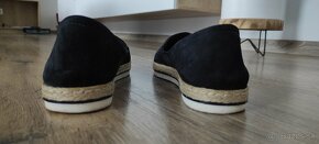 Tmavomodré kožené espadrilky veľ. 42 - 3