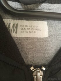 H&M vetrovka cierna prechodna vel.146 - 3