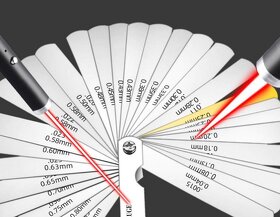 Mierky na meranie vôle ventilov 0,04 - 0,88 mm, 32 listov - 3