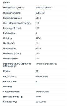 Kompresor klimatizácie DENSO DCP23035 - 3