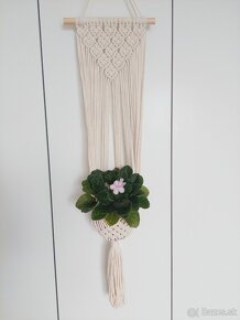 Macrame zavesny kvetinač - 3