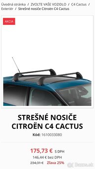 Citroen C4 Cactus priečne nosníky strešný nosič - 3