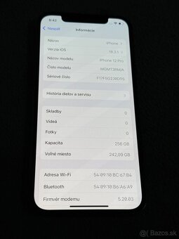 Predám Apple iPhone 12 PRO 256GB Blue Rám telefónu ako novy - 3