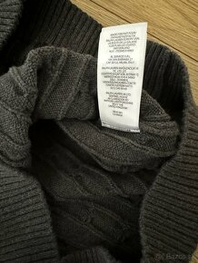 Ralph Lauren tmavo sivý pánsky sveter cable-knit M - 3