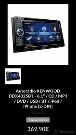 Autorádio Kenwood 2-din 6,1" - 3