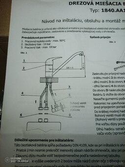 Batéria drezová zmiešavacia pre ohrievač vody - 3