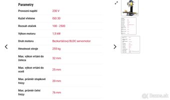 Vrtačko-frézka Profimill 32L 220V - 3