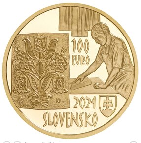 100 Eur zlatá minca MODROTLAC SK 2024 - 3