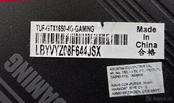 Asus TUF Gaming GeForce GTX1650 4GB GDDR5 komplet krabica - 3