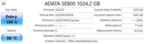 Predám externý SSD disk ADATA SE800, kapacita 1 TB - 3