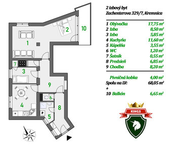 Veľký 2 izbový byt v hostorickom centre mesta Kremnica s výh - 3