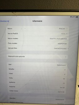 Apple iPad pro 10,5” cellular - 3