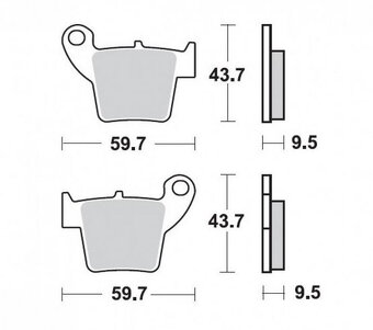 Brzdové platničky zadné Honda CR, CRF - 3