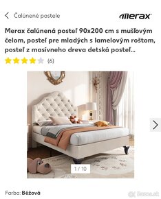 Predám dievčenskú posteľ 90cm - 3