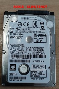 Predám 2,5" SATA HDD (pevné disky) 250GB - 1TB - 3