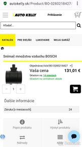 Merač hmotnosti vzduchu, váha vzduchu Opel 1,6 2,0 CDTi BOSC - 3