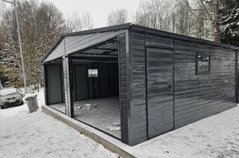 Plechová dvojgaráž 7x6m - 3