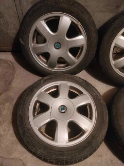 4ks alu disky orig. Škoda 5x100 r15 pneu 195/50 r15 - 3