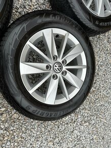 Predám zimnú sadu VW 5x112 R15 zimné pneu 195/65 R15 - 3