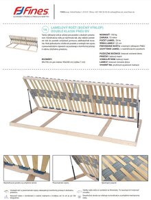 Dva výklopné lamelové rošty 90x200cm Finest - 3