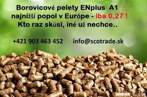 TOP - Certifikované ENplus® A1 pelety - 0,27% popol - 3