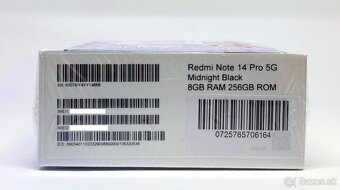 Predám nový Xiaomi Redmi Note 14 Pro 5G 8 GB/256 GB Čierny - 3