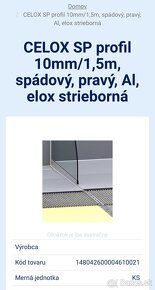 Spádový profil SP ELOX 40 1001 strieborný pravý & ľavý - 3