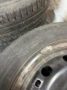 plechové disky 5x100, priemer 15”+pneu letné 195/55 R15 - 3