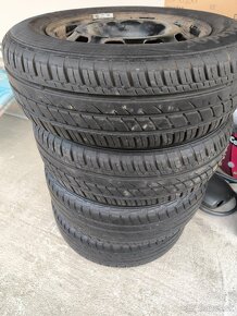 P: zachovale plechove disky 5x100 r 15 pneu 195/65r15 - 3