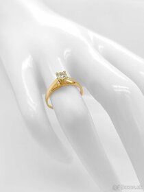 Zásnubný 14ct zlatý prsteň s pravým diamantom 0,31ct - 3