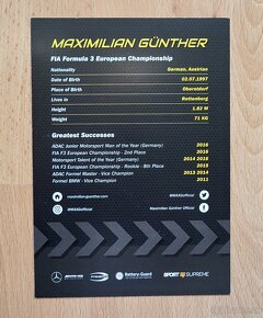 Maximilian Günther motorsport originální autogram - 3