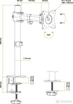 AlzaErgo ErgoArm S30B – Flexibilný držiak na monitor - 3