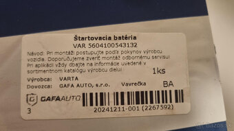 Predám novú autobatériu Varta D47 - 3