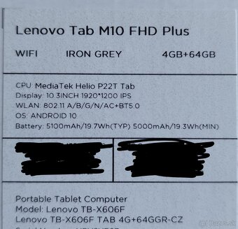 Predám tablet Lenovo TAB M10 FHD plus - 3