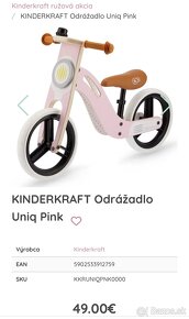 Nové odrazadlo Kinderkraft Uniq ružové - 3