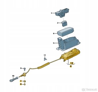 Volič automatickej prevodovky Golf 8 VIII - 5WA713033AM - 3