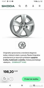 Alu 5 x 112 R 16 originál ŠKODA + pneu-100 % stav. - 3