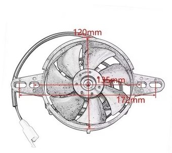 Predám ventilátor / vrtulu chladenia + senzor teploty - 3