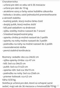 Jedálenská stolička baby mix - 3