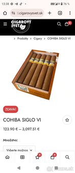 Cigary COHIBA SINGLO VI - 3