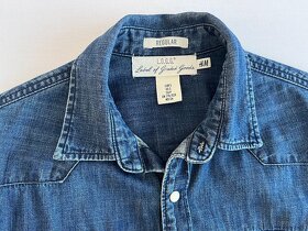 H&M pánska denim košeľa - 3