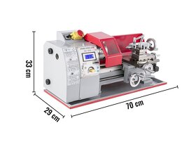 Nový sústruh na kov 600W (red 68Kg) nový + záruka - 3